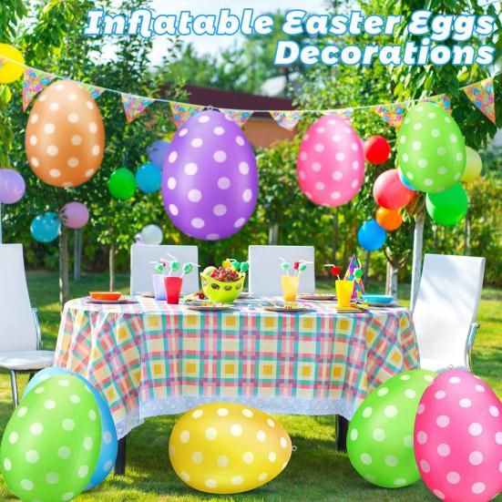 Пасхальное яйцо прочное яркое цветное пасхальное надувное яйцо украшение для двора и сада