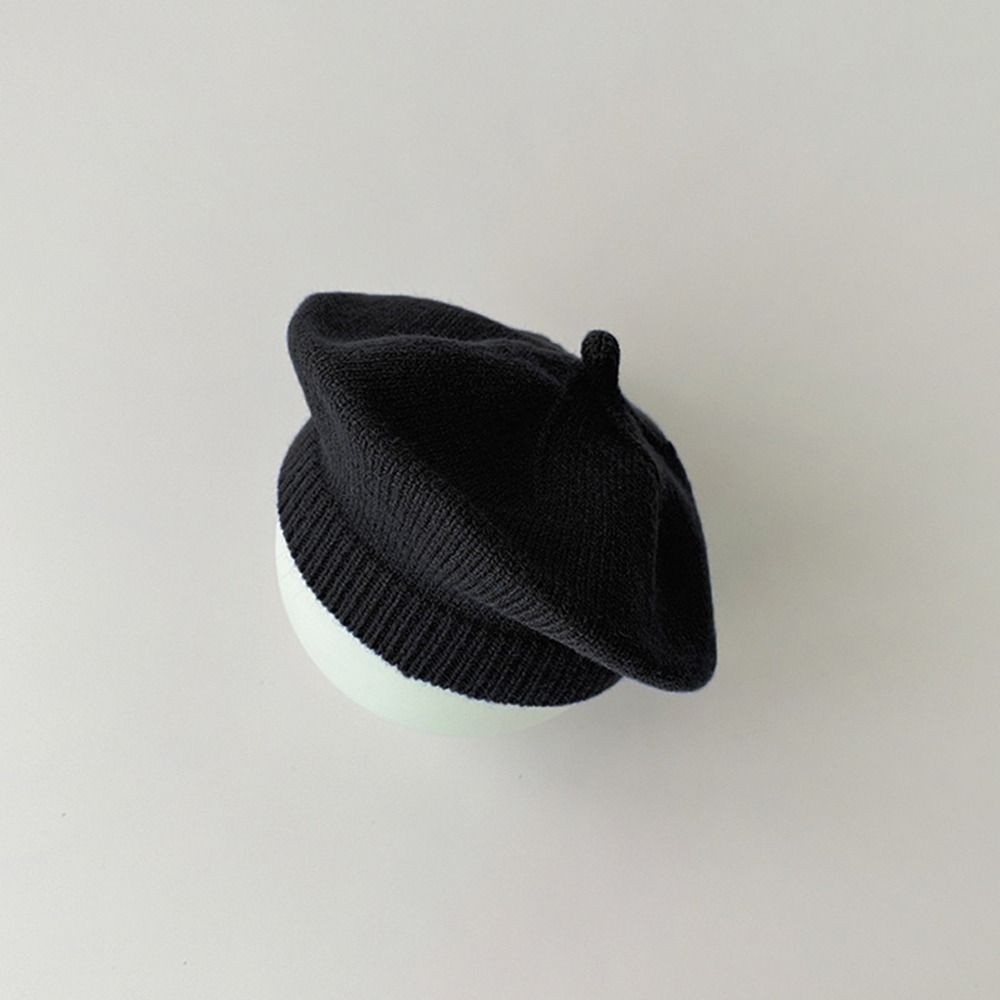 Knitted Baby Beret Hat Korean Warm Soft Kids Berets Autumn Winter Cute Painter Hat Boys Girls