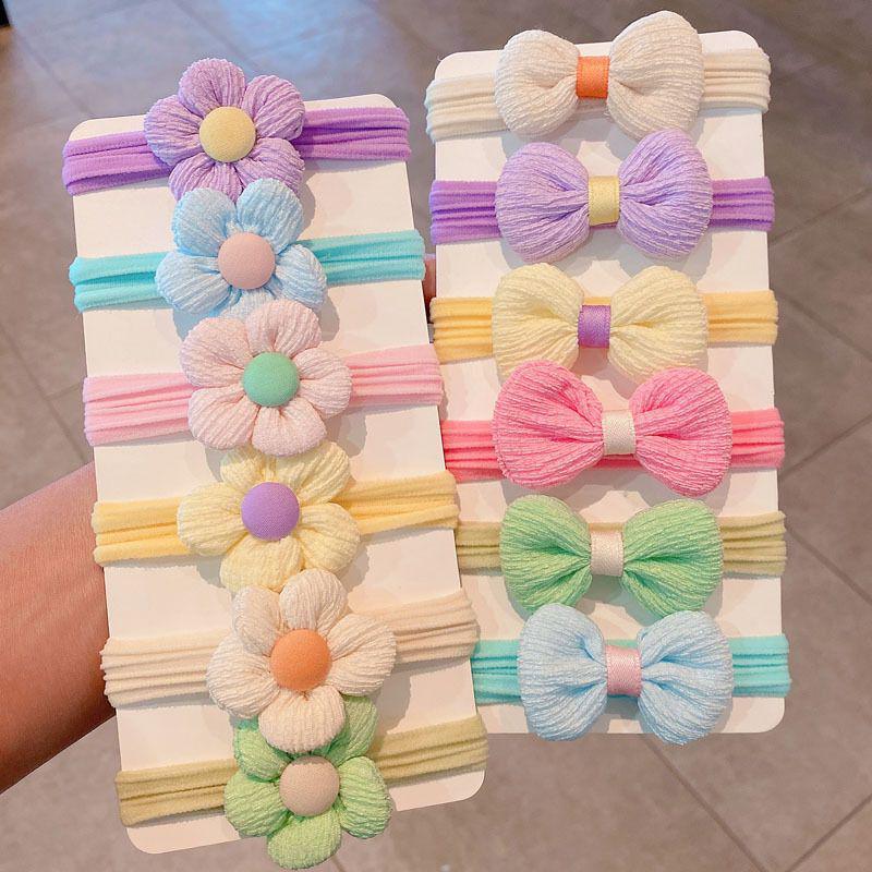 Нежная резинка для волос для девочек - цветочная резинка для хвоста без повреждения волос