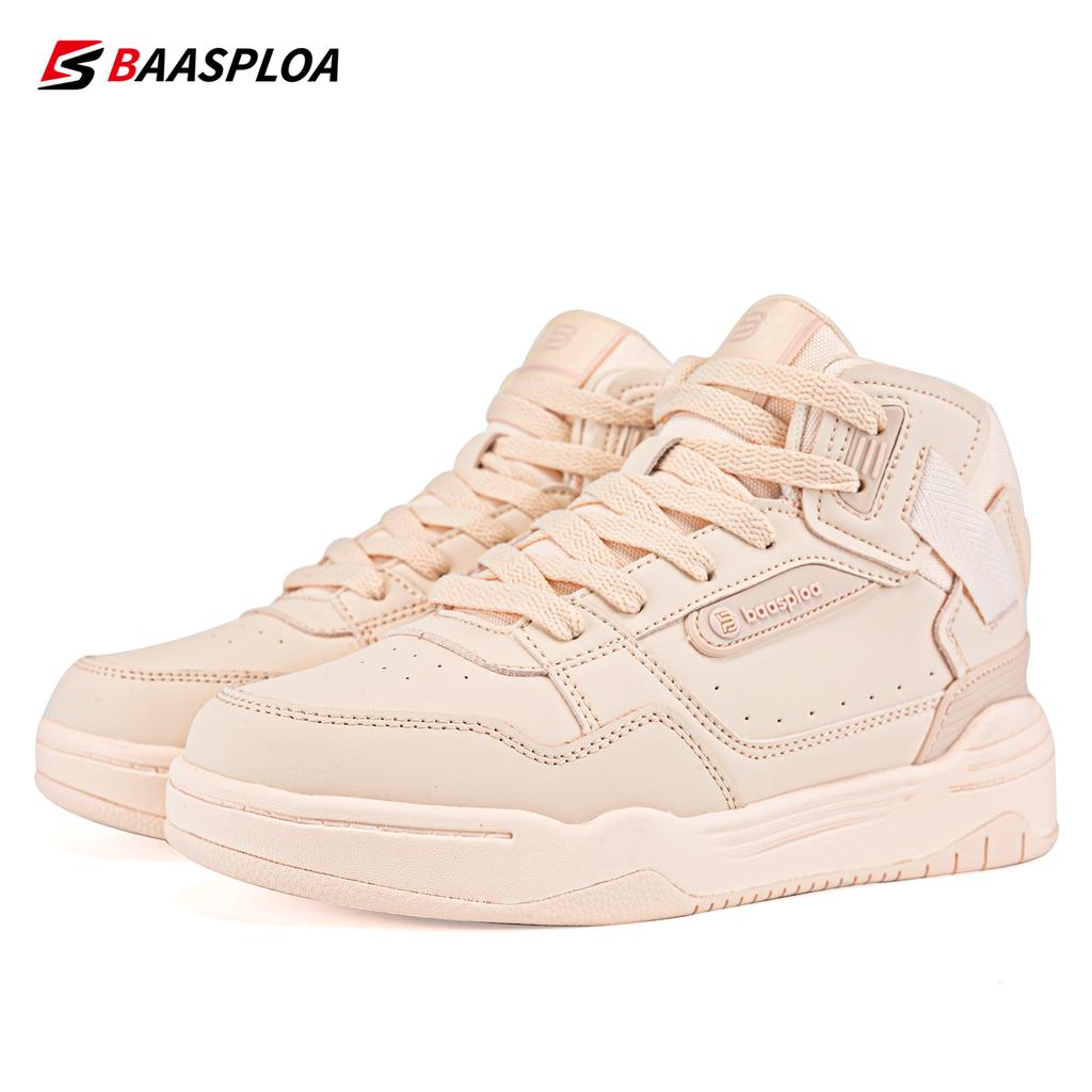 BAASPLOA Women Winter Sneakers New Fashion Plush Leather Walking Shoes for Woman Warm Casual Sneakers Non-Slip Shoe 2023