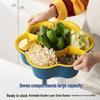 Multi-Functional Rotating Flower-Shaped Hot Pot and Vegetable Drain Basket