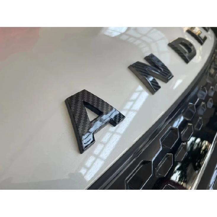 For Mitsubishi Outlander PHEV   ABS Carbon Fiber Front Cover Grill Car  Letter Sticker Trim Car Styling Accessories