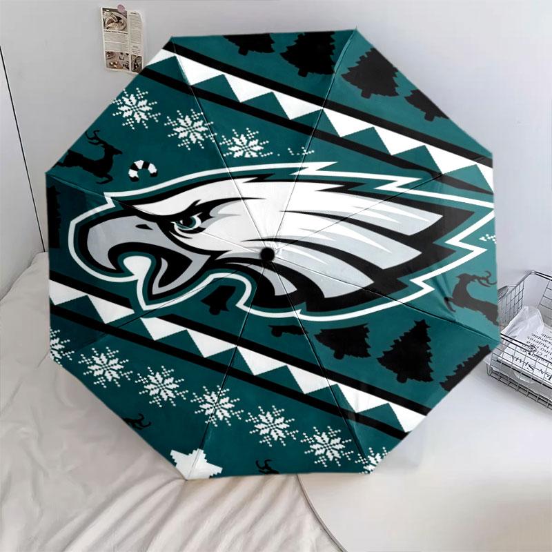 Узор PHI Eagles, автоматический складной зонт, портативная и складная конструкция, 8 спиц, рождественский или день рождения подарок.