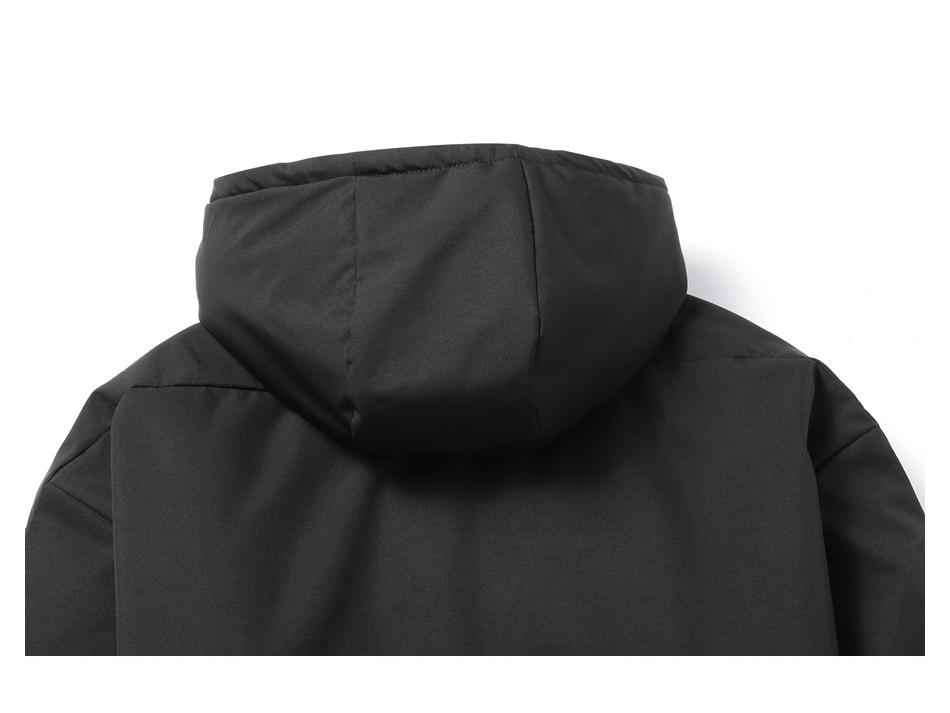 BLACKHOOP Унисекс Зимняя хлопковая куртка с капюшоном - Функциональный горный стиль для улицы