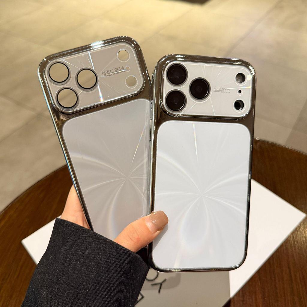 Электролитический чехол для iPhone 17 Pro Max с узором «Аврора» на диске, с защитой линз по всей площади
