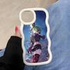 Game GI Kuki Shinobu Mobile Phone Case for iPhone 17 16 15 14 13 12 11 Air Pro Max Plus Wavy Edge TPU Colorful Cover Smartphone