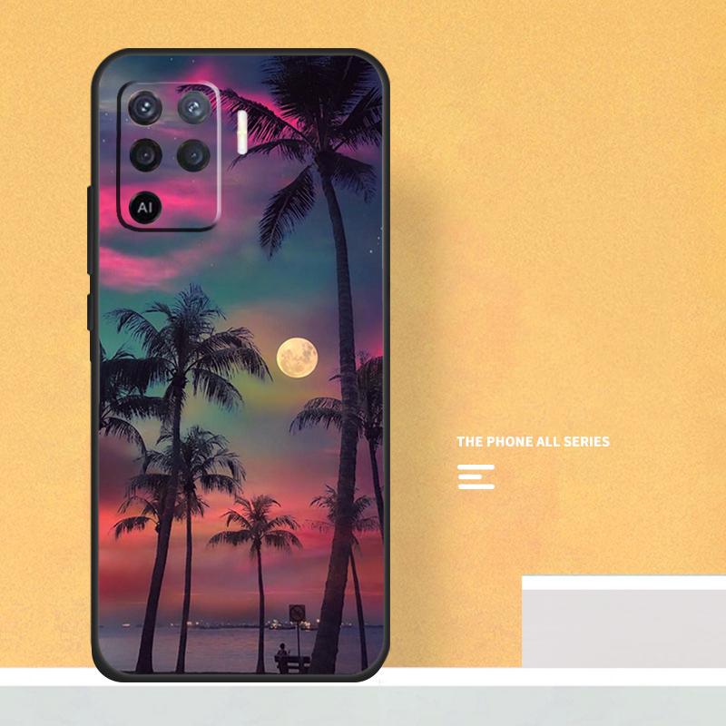 Stars Space Palm Trees Case For Oppo A80 A60 A40 A6 A5 Pro A15 A16 A17 A57 A94 A74 A54 A76 A96 A18 A38 A58 A78 A98