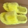 Mao Mao Slippers Women's Outer Wear 2025 New Korean Version of Rabbit Fur Shoes Autumn and Winter Household One-word Flat-bottomed Home Cotton Slip