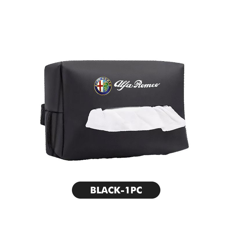 phngj8 Car Logo Center Console Armrest Tissue Box Seat Back Hanging Paper Boxs For Alfa Romeo 159 Giulietta 156 147 Giulia Mito GT