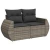 VidaXL Salon de Jardin avec Coussins 6 pcs, Canapés de Terrasse, Ensemble de Meubles de Patio, Mobilier d'Extérieur, Gris 3225003