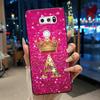 Чехол для телефона для LG V30/V30 Plus/V30S ThinQ/V35 ThinQ Мягкий силикон Красивый Модный Узор Корона Буква Черный Чехол Корпус