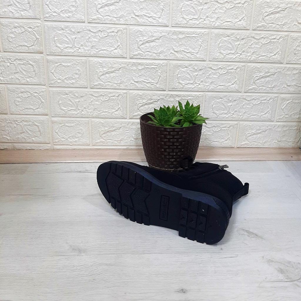 Polact 23001 Изумрудно-черные женские нескользящие кружевные ботинки на молнии