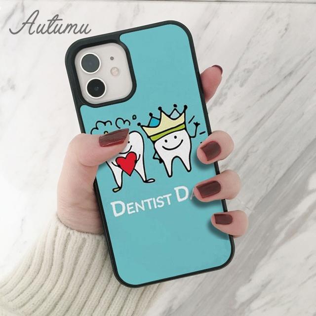 Чехол для телефона с изображением зубов стоматолога и медсестры для iPhone 11 12 13 14 Pro Max mini XR XS SE 2020 6 7 8 Plus Galaxy S21 S22