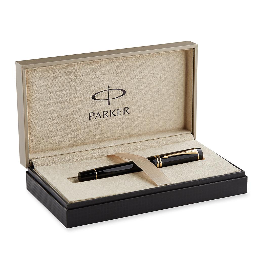 Parker Fountain Pen M Medium Duofold International Black GT S1110143 Official Import