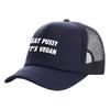 Кепки Eat Pussy It Vegan Trucker, унисекс, забавная шляпа, бейсболка, крутые летние унисекс, сетчатые кепки MZ-467
