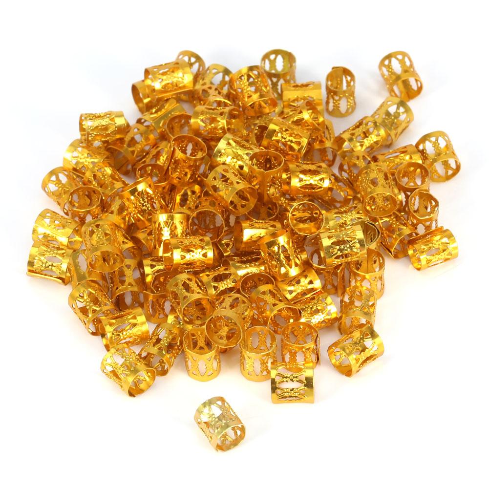 Hair Beads 100PCS/Bag New Colorful Hair Braiding Beads Rings Cuff Styling Decoration Tools 7 Colors Hair Braid Rings