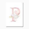 Baby Girl Pink Flowers Canvas Poster Nursery Wall Art Print Modern Letters Painting Wall Pictures Nordic Kid Bedroom Decoration