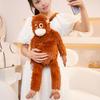 Realistic Gorilla Plush Toy Soft Stuffed Monkey with Movable Limbs & Detailed Fingers Convertible Backpack Shoulder Bag Cuddly Companion for Kids