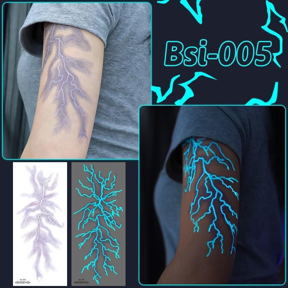 Glow In The Dark Luminous Tattoos Stickers Crack Mark Body Art Stickers Makeup