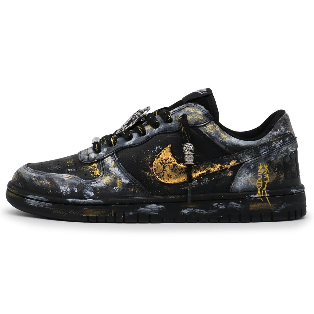 Nike Большие мужские кеды для скейтборда Низкие Черный/Золотой 355152-016(Team52-S-BOX)