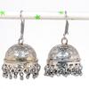 Natural Indian Look Jhumki Gemstone Silver Tribal Bali Earring 1.89" L7N81