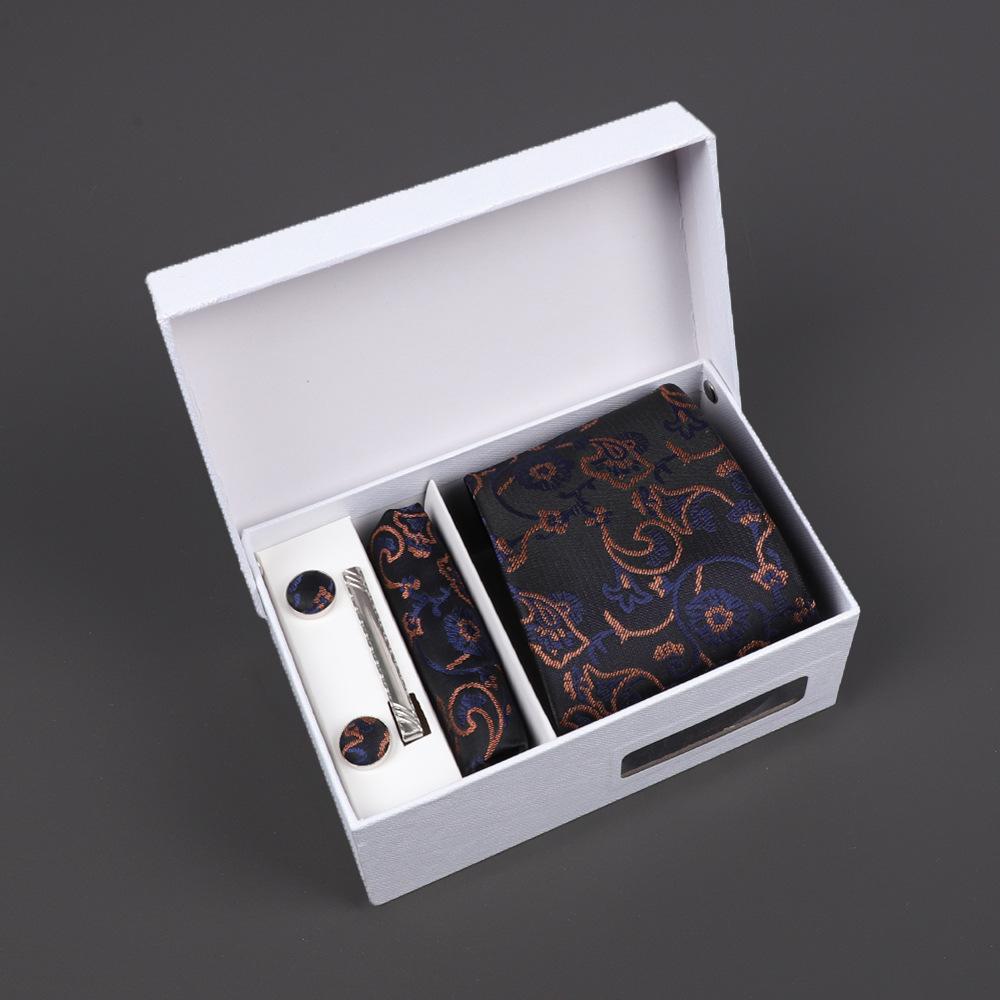 2025 Men'S Tie Premium Gift Box Jacquard Embroidered Tie Tie Logo Making