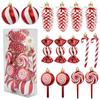 15Pcs Holiday Decorations Lollipop Christmas Set DIY Christmas Ornaments Gifts Christmas Balls