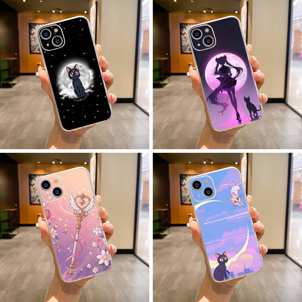 Чехол для телефона S-Sailor- Moon для iPhone17,16,15,14,13,12,11 ,Pro Max,16/15/14 Plus Прозрачный чехол