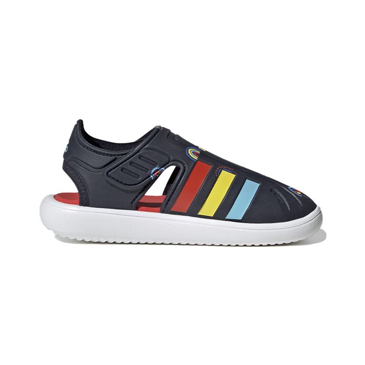 adidas Летние водные сандалии с закрытым носком J, детские кроссовки для развлечений на весь день, синие легенда-чернила, жирный оранжевый GY2459