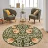 Ковер Древо Жизни Ковер Уильяма Морриса Ковер в стиле Морриса Искусство Ботанические Листья Круглый Ковер Цветочный Акцентный Ковер Природа Круглые Ковры