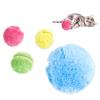 5pcs Magic Roller Balls No Toxic Automatic Dog Cat Balls Interactive Toys Automatic Pet Toy with 4 Plush Caps for Home Cleaning