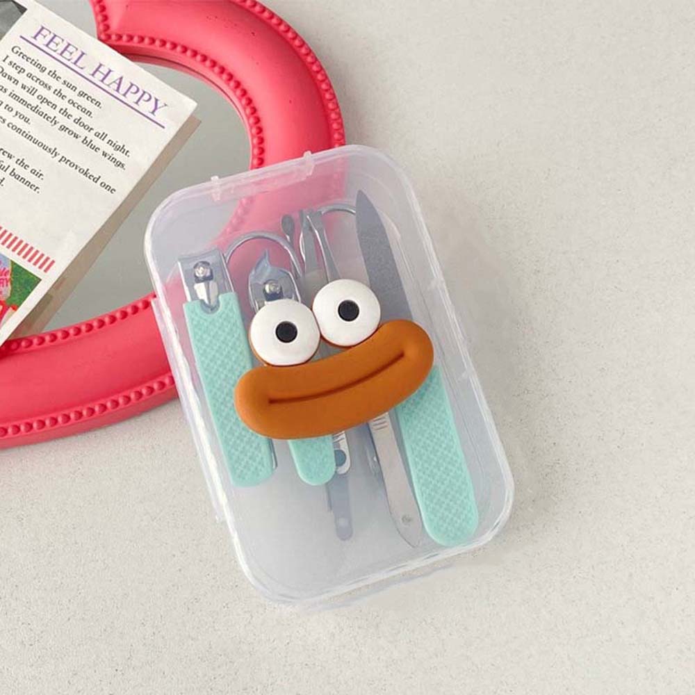 Широко открывающаяся мини-пилочка для ногтей, щипцы для бровей, креативные мультяшные щипцы для шлифовки ногтей для мужчин/женщин