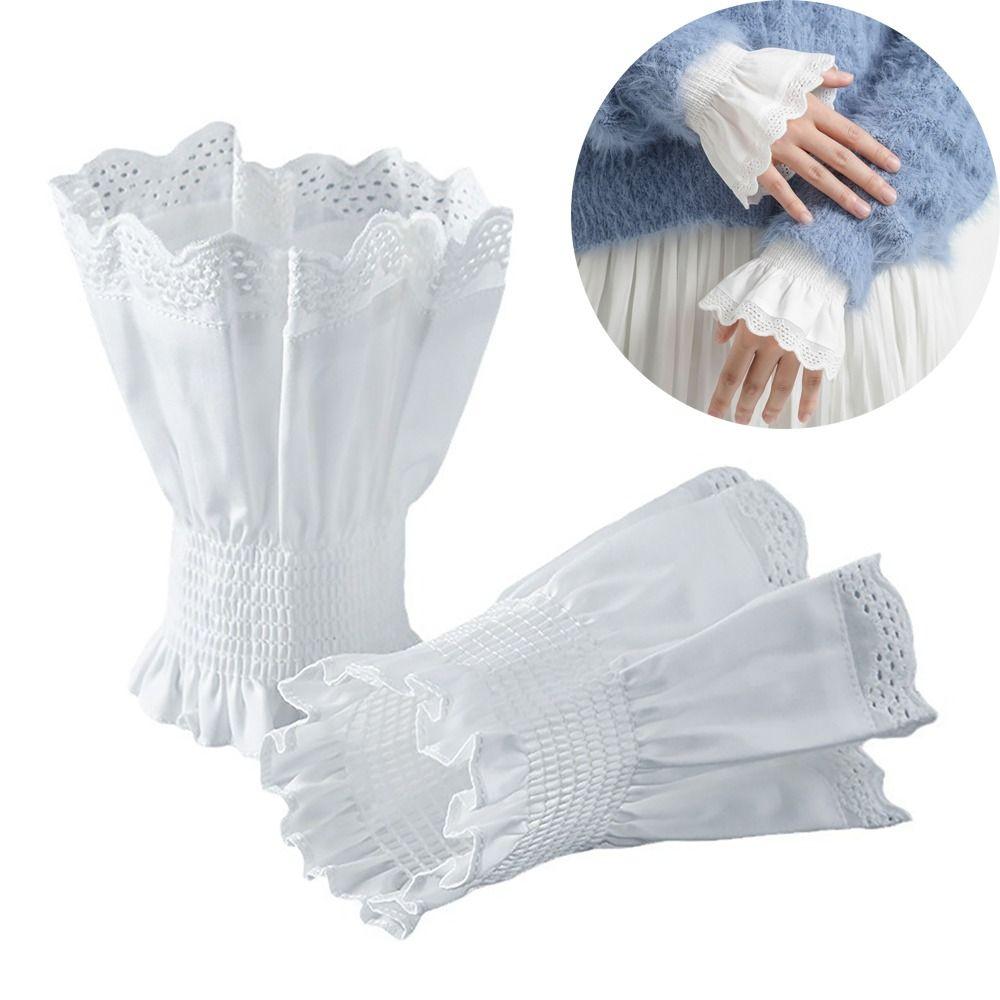 Белый Ложный Манжет Съемный Кружевной Манжет Новый Манжет для Свитера Женский