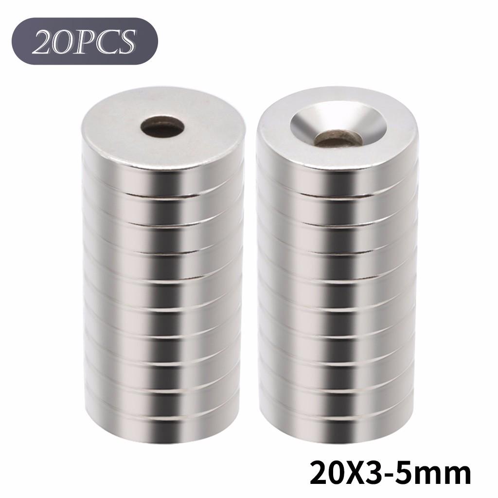 Неодимовые редкоземельные кольцевые магниты с потайной головкой N48 3/4 x 1/8 дюйма (50 шт.)