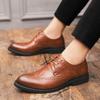 New Man Shoes Dress Shoes Classic Italian Design Formal Shoes Men Leather Brogue Shoes Fashion Bureau Casual Shoes Male Footwear