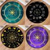 Mystic Constellation Circular Floor Mat Constellation Tarot Wheel Living Room Non-slip Carpet Meditation Floor Mat Home Decor