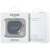 Guess Gua4Lecg4K Airpods 4 Cover         Black Silicone 4G Charm