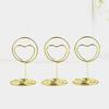 10Pcs Love Heart Table Number Holder Place Card Photo Picture Clip Memo Note Card Stand Wedding Anniversary Birthday Party Centerpieces