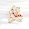 High-End Minimalist Kitten Brooch - Cute Cartoon Design Corsage Pin