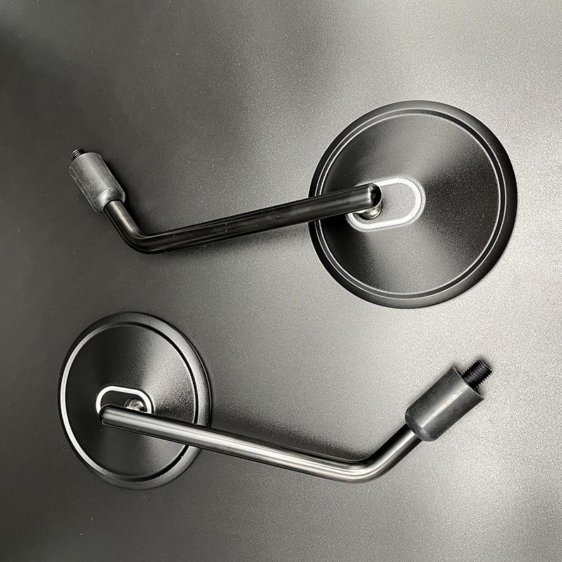 Ретро круглое 10 мм правая резьба мотоциклетное зеркало заднего вида с железным стержнем для M10