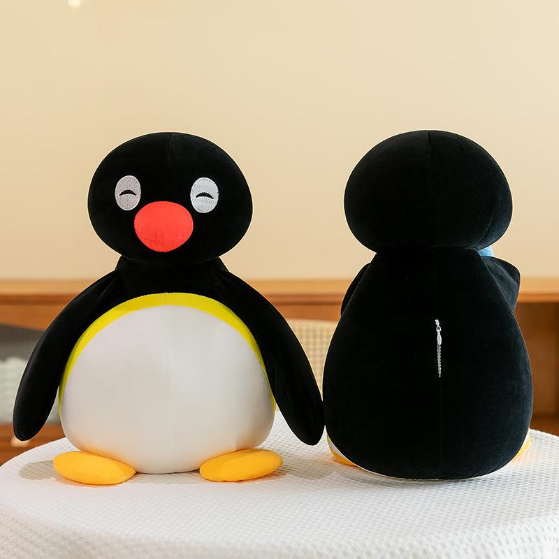 Милая плюшевая игрушка пингвин, креативная мультяшная аниме плюшевая кукла, мягкая кукла, подарки на день рождения для женщин, кавайная кукла пингвин, обнимающая рыбу
