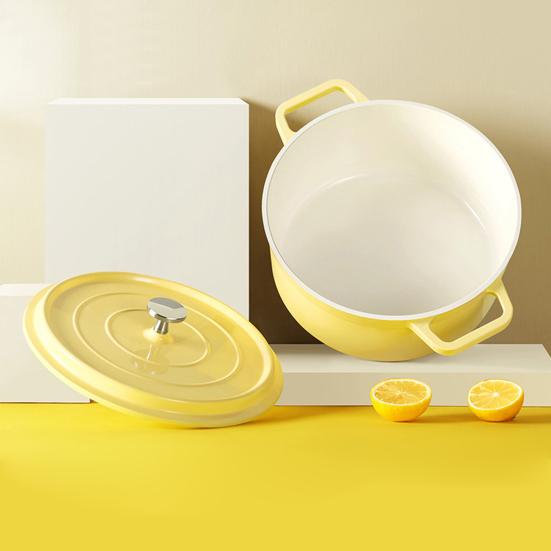 Heavy-duty Stockpot Non-Stick Saucepan with Lid Cast Aluminum Pot Versatile Cookware for Cooking Baking Frying