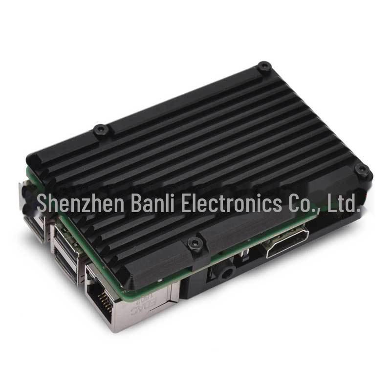 Алюминиевый корпус для Raspberry Pi 3B+/4B с двумя вентиляторами