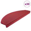 VidaXL Stair Treads 30 Pieces 65 X 24 X 4 Cm Red Semicircular Large 3365754