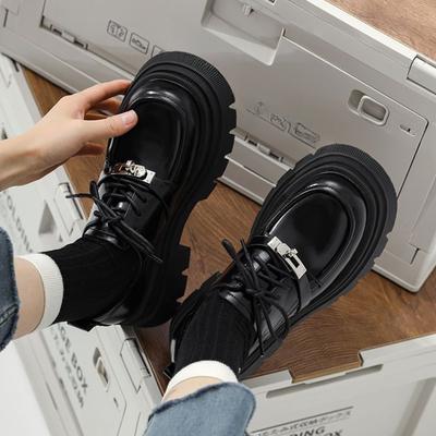 Модные женские туфли Мэри Джейн с круглым носком черного цвета, весенне-осенние, на платформе, женские туфли-лодочки, быстрая доставка, тренд отпуска 2025, повседневная обувь