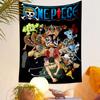 Постер-гобелен на стену «Все члены команды One Piece», Группа Пиратов Соломенной Шляпы, Аниме Декор Стены для Спальни, Гостиной, Общежития