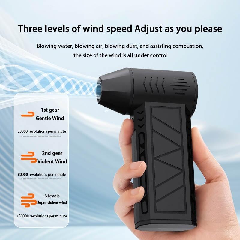 130000 об/мин Бесщеточный Электрический Мощный Вентилятор Портативный Пылесборник 52 м/с Для Кемпинга на Открытом Воздухе Уборки Ручной Мини-Воздуходув