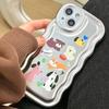 Мультяшная собака щенок милый прекрасный цветок Ins волнистый противоударный чехол для телефона для Iphone 13 12 Promax 14 Pro Max 11 мягкий силиконовый чехол