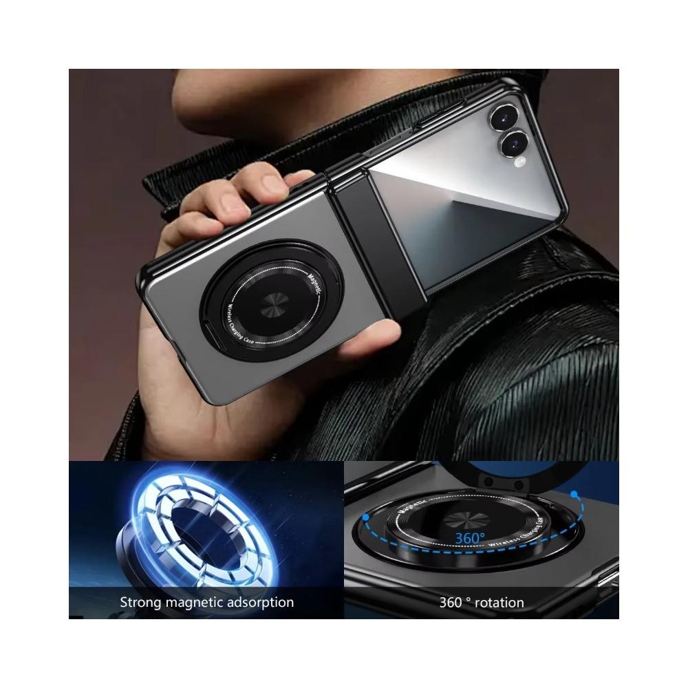 Вращающийся на 360 градусов магнитный держатель-кольцо чехол для телефона для Samsung Galaxy Z Flip 7 FE 6 5 4 3 беспроводная зарядка защита шарнира крышка для защиты экрана