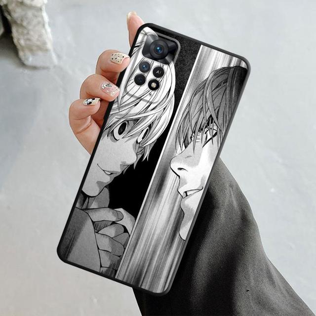 Чехол с подсветкой аниме Death Note L для Xiaomi Redmi Note 11t 11s 11 10 8 Pro 9 9s 9t 8t для Mi 10 8 9a 9c 10c 12c K40 K60